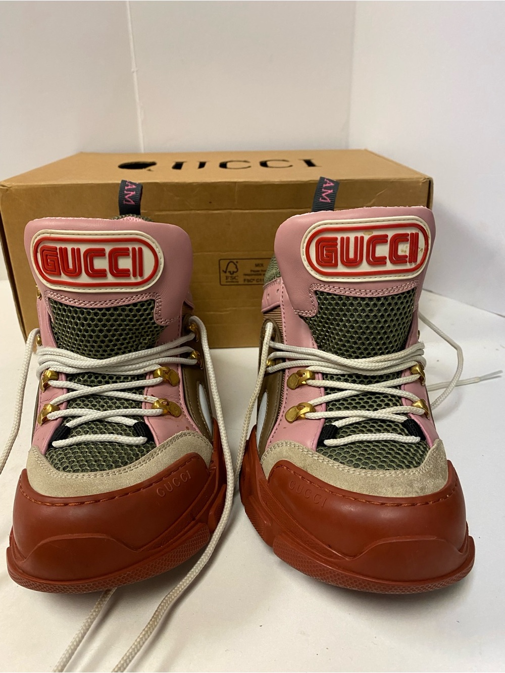 Gucci flash trek women’s sneaker size 38/. 7 1/2